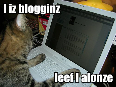 i iz blogginz/ leef I alonze